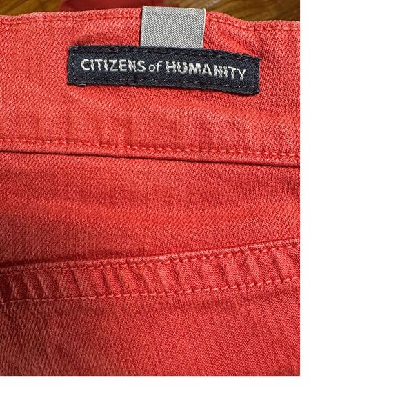 Citizens of Humanity Orange Straight‎ Leg Jeans Casual Chic Denim - Picture 6 of 9